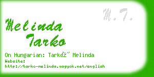 melinda tarko business card